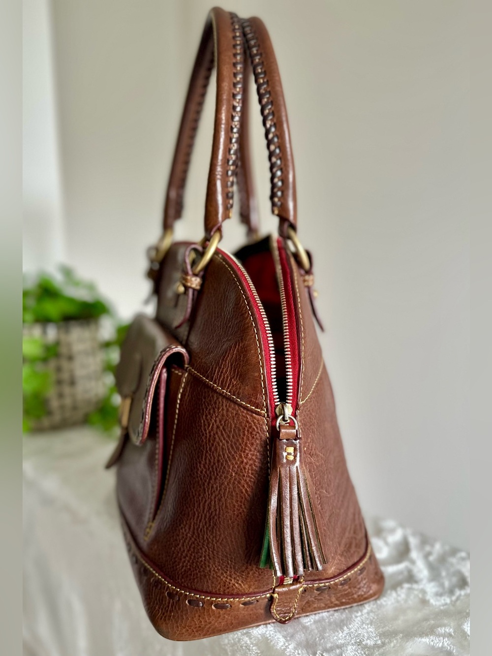 Dooney & Bourke Florentine Domed Front Pocket Shoulder Bag - Picture 10 of 15